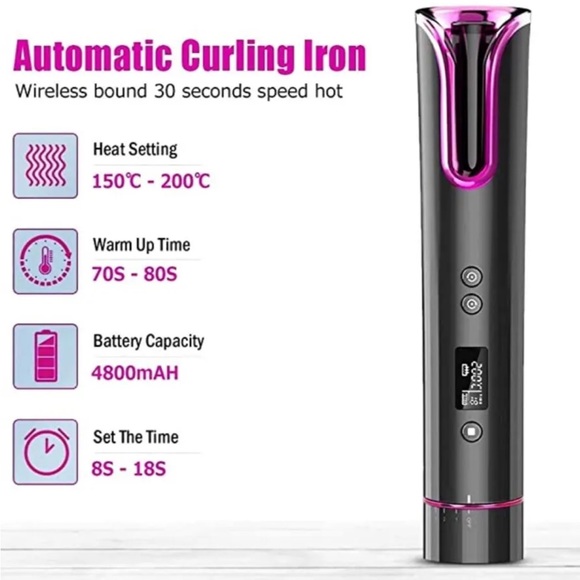 Rechargeable Cordless Hair Curler MDJ-808 - Picture 3 of 8